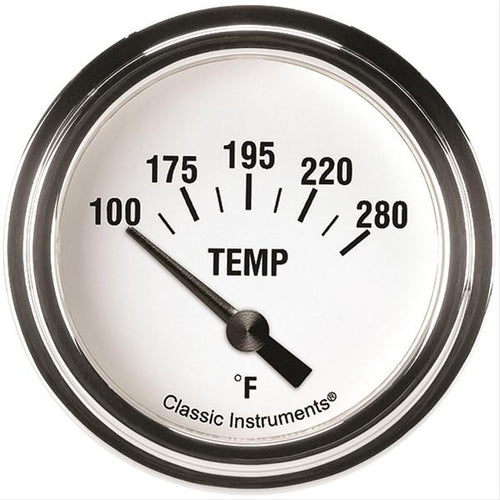 Classic Instruments White Hot Temperature Gauge 2-5/8 Short Sweep WH226SLF-02