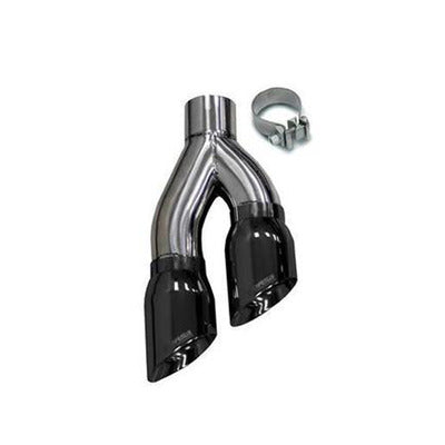 Corsa One Twin 4.0" Side Swept Black Pro-Series Tips 14031BLK fit Corsa Exhaust Kits