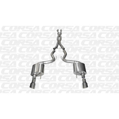 Corsa 3.0" Cat-Back Single 4.5" Tips 14328 Xtreme Sound Level for 2015-17 Mustang GT 5.0L V8 Coupe