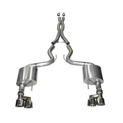 Corsa 3.0" Cat-Back Twin 4.0" Tips 14335 Xtreme Sound Level for 2015-17 Mustang GT 5.0L V8 Coupe