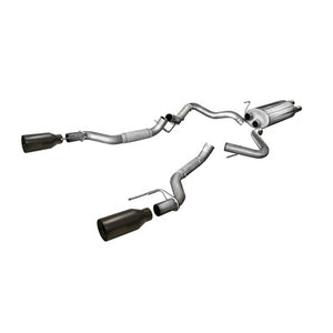 Corsa 3.0" Cat-Back Sport Dual Rear Exhaust 14397BPC 5" Black Tips for 2017+ F150 Raptor EcoBoost 3.5L V6 Turbo SuperCab 133"/SuperCrew 145" WB