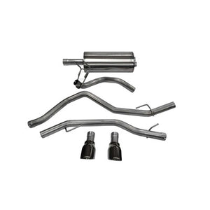 Corsa 3.0" Cat-Back Sport Dual Rear Exhaust 14405BLK 4.5" Black Tips for 2009-18 Dodge Ram/Rebel 4.7L/5.7L V8 140.5" WB