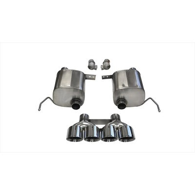 Corsa 2.75" Valve-Back Sport Exhaust Dual Rear Exit Quad 14764 4.5" Polished Tips for Corvette C7 / Grand Sport 6.2L V8