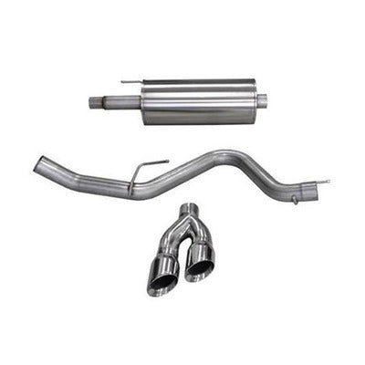 Corsa 3.0" Cat-Back Sport Single Side Exit Exhaust 14837 4.0" Polished Tips for 2015+ F150 5.0L V8 145/156.8/163.7" WB