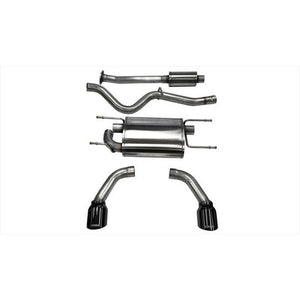 Corsa 3.0" Cat-Back Sport Single Side Exit Exhaust 14864BLK 4.0" Slash Cut Polished Tip for 2011+ Tundra 5.7L V8 145.7" WB