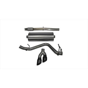 Corsa 3" Cat-Back Sport Single Side Exit Exhaust 14873BLK 4.0" Black Tips for 2014+ Silverado/Sierra/Denali 5.3L V8 143.5" WB