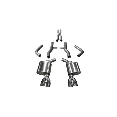 Corsa 2.75" Cat-Back Xtreme Dual Rear Exit Exhaust 14989 Corsa 3.5" Polished Tips for 2015+ Challenger SRT 392 / R/T Scat Pack / SRT Hellcat 6.2L/6.4L V8