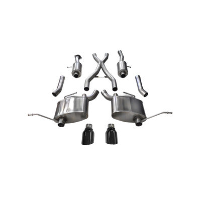 Corsa 2.5" Cat-Back Sport Dual Rear Exit Exhaust 14991BLK 4.5" Black Tips for 2011+ Grand Cherokee 5.7L V8