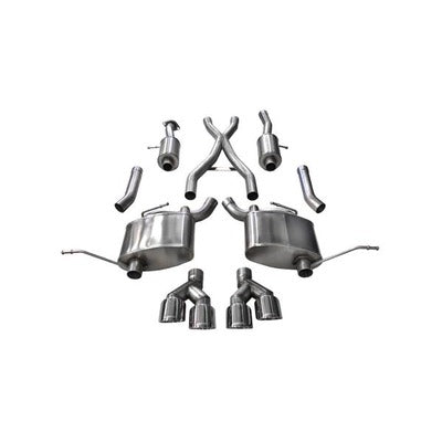 Corsa 2.5" Cat-Back Sport Dual Rear Exit Exhaust 14992 4.0" Polished Tips for 2014+ Grand Cherokee Summit Edition 5.7L V8