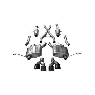 Corsa 2.5" Cat-Back Sport Dual Rear Exit Exhaust 14992BLK 4.0" Black Tips for 2014+ Grand Cherokee Summit Edition 5.7L V8