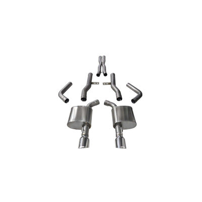 Corsa 2.75" Cat-Back Xtreme Dual Rear Exit Exhaust 14996 4.5" Polished Tips for 2015+ Charger SRT 392/R/T Scat Pack/SRT Hellcat 6.2L/6.4L V8