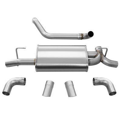 Corsa Jeep JL Axle Back Exhaust 2.5" Dual Rear Exit w/Turn Down Outlets 21013 for 2018 Wrangler JL Sport 
