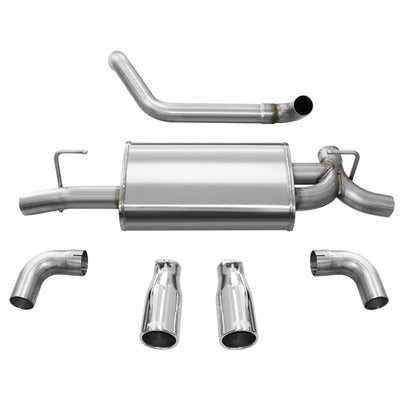 Corsa Jeep JL Axle Back Exhaust 2.5" Dual Rear Exit w/Rolled 3.5" Tips 21014 for 2018 Wrangler JL Sport