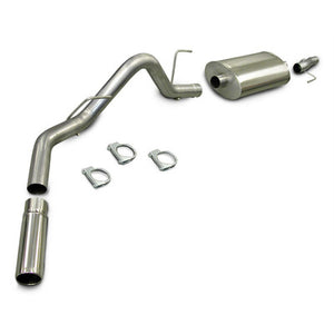 Corsa 3.0" Cat-Back Sport Single Side Exit Exhaust 24310 4.0" Slash Cut Polished Tip for 2009-10 F150 4.6L/5.4L V8 w/126"/145"/157" WB