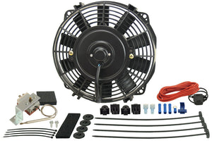 Derale 9" Fan Straight Blade Fan & Thermostat 475 CFM