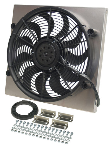 Derale RAD Fan w/Aluminum Shroud Assembly