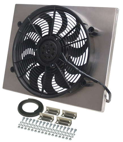 Derale RAD Fan w/Aluminum Shroud Assembly