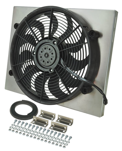 Derale RAD Fan w/Aluminum Shroud Assembly