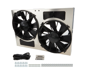 Derale Dual RAD Fan w/Aluminum Shroud Assembly