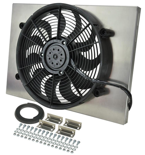 Derale RAD Fan w/Aluminum Shroud Assembly