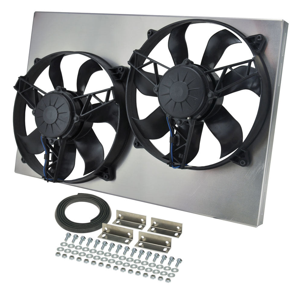 Derale Dual RAD Fan w/Aluminum Shroud Assembly