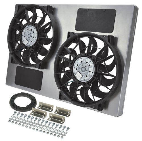 Derale Dual RAD Fan w/Aluminum Shroud Assembly