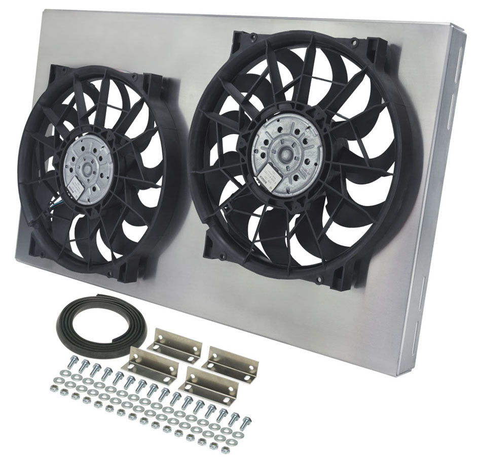 Derale Dual RAD Fan w/Aluminum Shroud Assembly