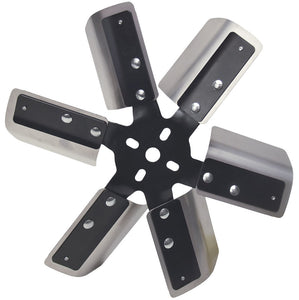 Derale 13" Heavy Duty Stainless Steel Standard Rotation Flex Fan, Black Hub