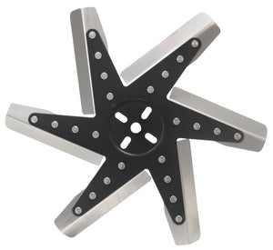 Derale 15" High Performance Stainless Steel Standard Rotation Flex Fan, Black Hub