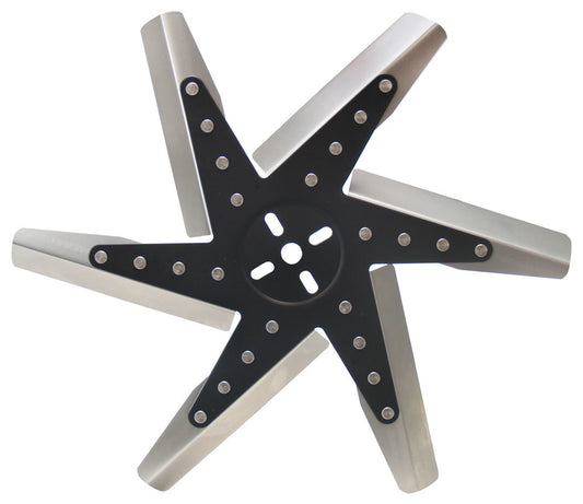 Derale 17" High Performance Stainless Steel Standard Rotation Flex Fan, Black Hub