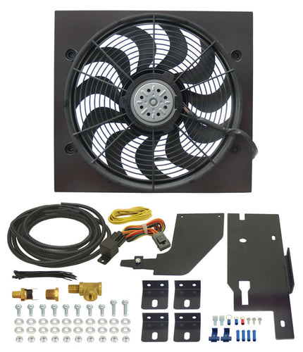 Derale Direct Fit 1986-2006 Jeep Wrangler TJ/YJ Performance Electric Fan Kit - 19-1/2'' x 18'' x 3-5/8'