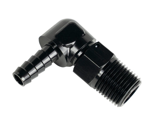 Derale 7/8-14 UNF O-ring to 3/8'' Hose Barb Male 90° Swivel Fitting