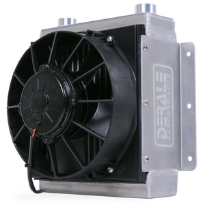 Derale 18 Row Hi-Flow Racing Remote Fluid Cooler with Single Fan, 7/8-14 UNF O-ring