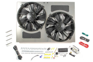 Derale Powerpack - High Output Dual 12'' Electric RAD Fan/Steel Shroud w/PWM Controller - 26''W x 18''H x 4''D