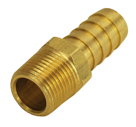 Derale Straight Hose Barb Fitting, 3/8'' NPT Male x 1/2'' Barb