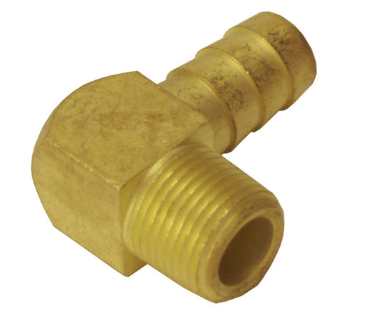 Derale 1/2" NPT Male x 1/2" Barb 90° Degree Barb Fitting