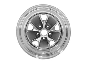 Drake Muscle Cars 15"x 7" Mustang Styled Steel Wheel Chrome 6090