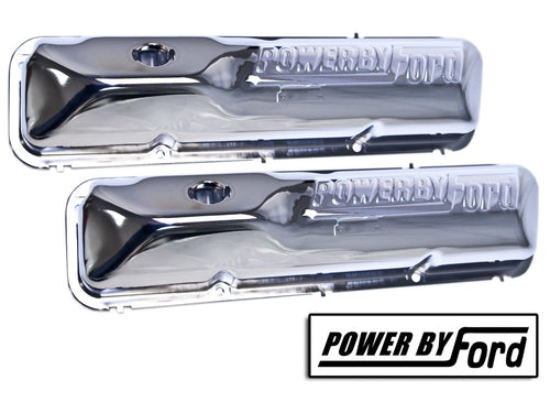 Drake Muscle Cars 390/428 Valve Cover Chrome Power by Ford 2820