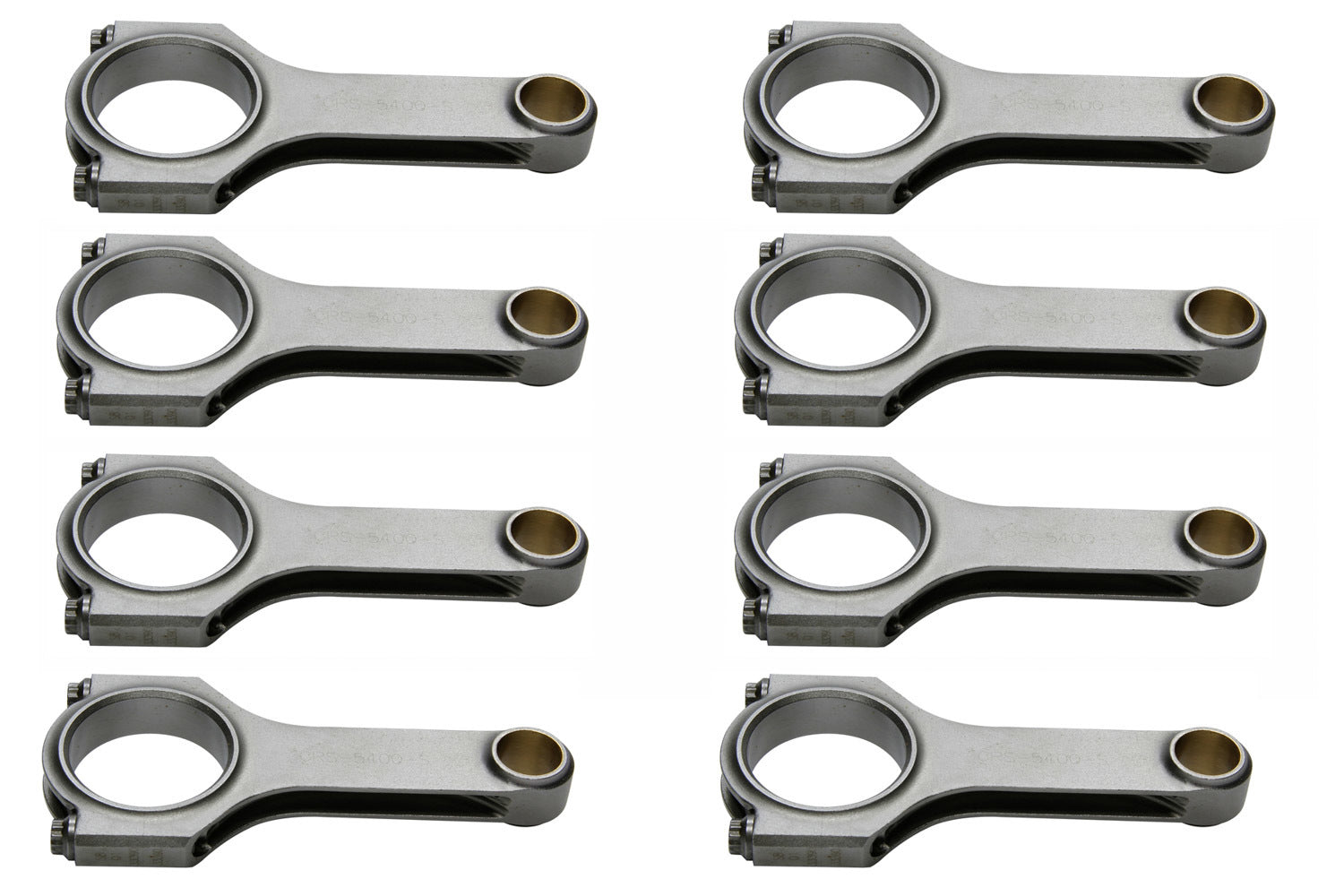 Eagle SBF 4340 Forged H-Beam Rods - 5.400 w/2.123 Pin CRS5400S3D