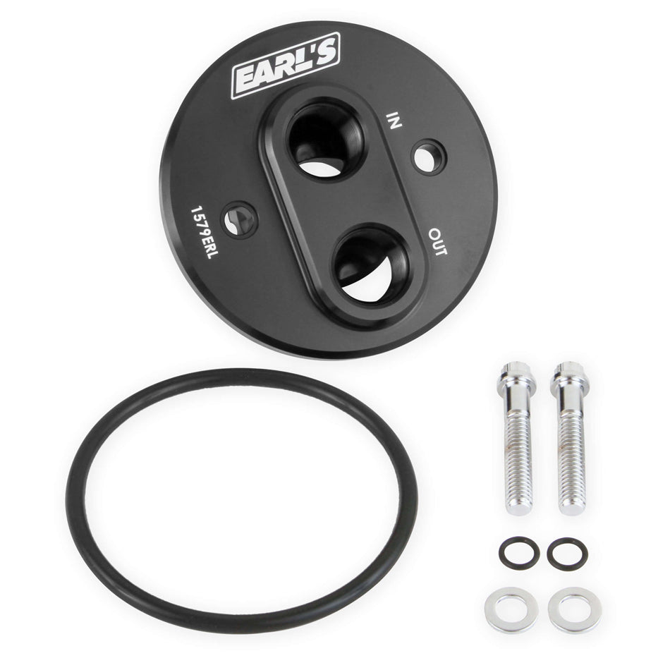 Earl's Oil Filter Adapter Chevy V8 68-00 Billet Aluminum 2820