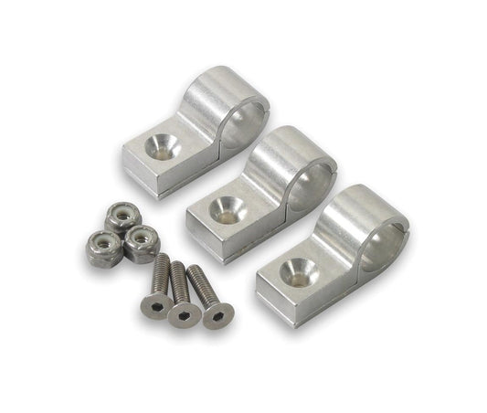 Earl's 9/16" Polished Aluminum Line Clamps (3pk) 899