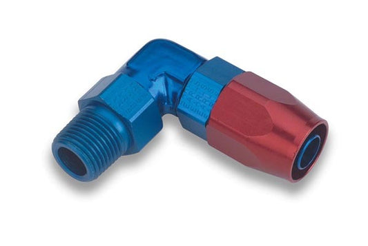 Earl's 90 Degree 1/4 NPT to #6 Swiv 899