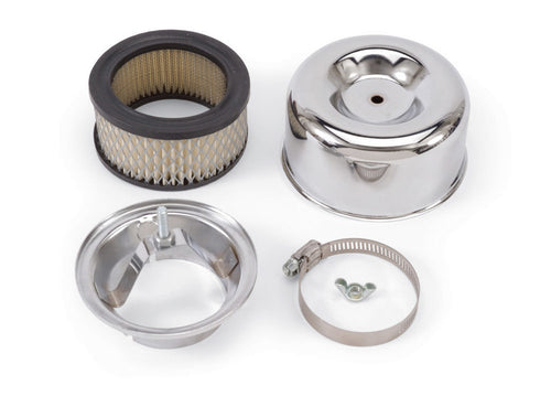 Edelbrock Chrome Round Air Cleaner - 94 2BBL Carb