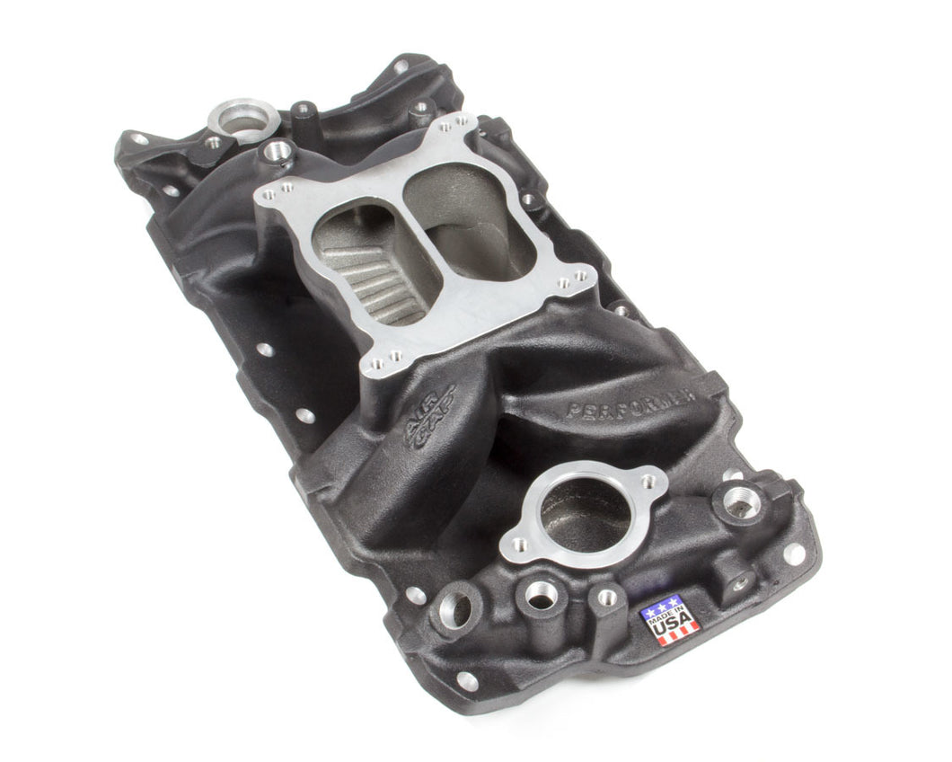 Edelbrock SBC Performer Air Gap Manifold - 262-400 Black