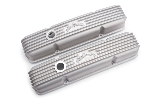 Edelbrock Valve Cover Kit Classic Finned SBC 59-86
