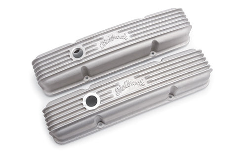 Edelbrock Valve Cover Kit Classic Finned SBC 59-86