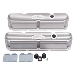 Edelbrock Valve Cover Kit Classic Finned SBM LA