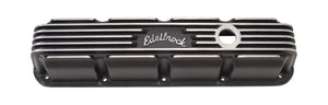 Edelbrock SBM Classic Finned Valve Covers - Black