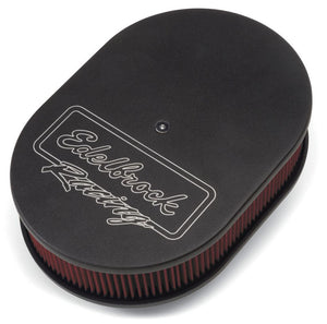 Edelbrock Oval Air Cleaner Assembled - Black