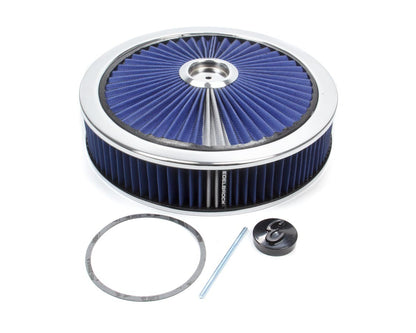Edelbrock Air Cleaner Kit 14" Breathable - Blue